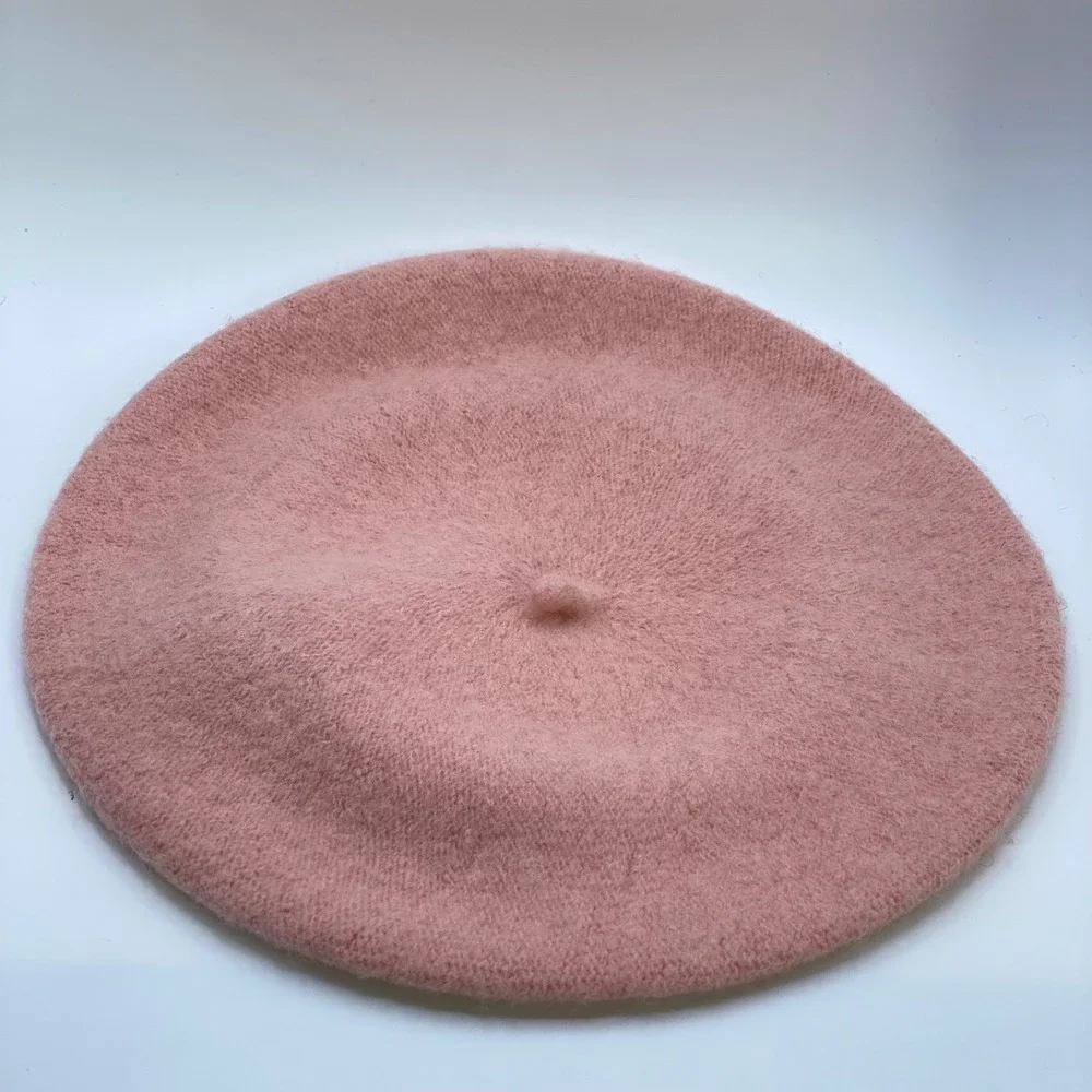 NWOT Coquette Pink Wool Blend Beret French Girl Parisian Chic Soft Girl - OS